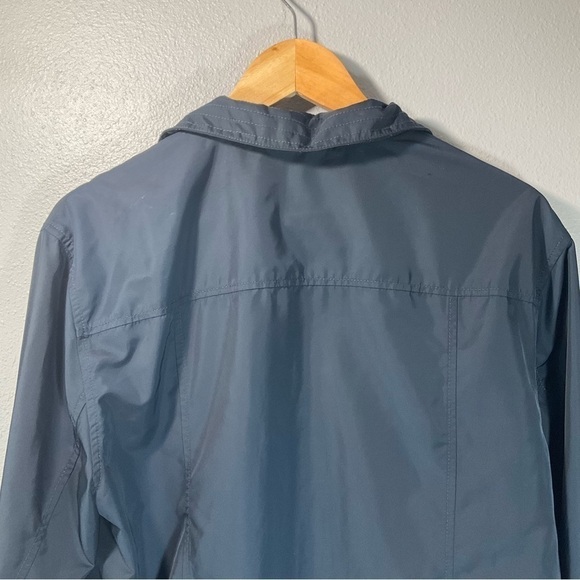 Theory Stand Collar windbreaker jacket unisex size Large dark blue - Picture 8 of 8